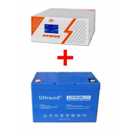 Комплект резервного питания LogicPower  1050Вт/ Ultracell LiFePO4 12В 100Aч 1,28кВт Grade A 